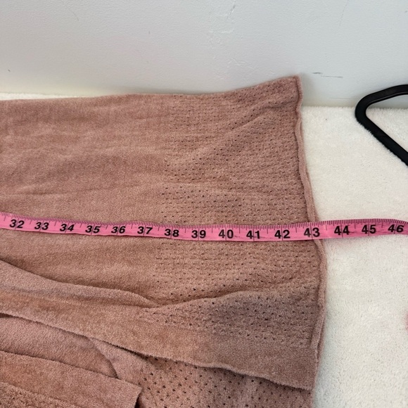 Barefoot dreams COZYCHIC ULTRA LITE® OPEN STITCH LONG CARDIPINK CLAY size XL - Picture 10 of 10